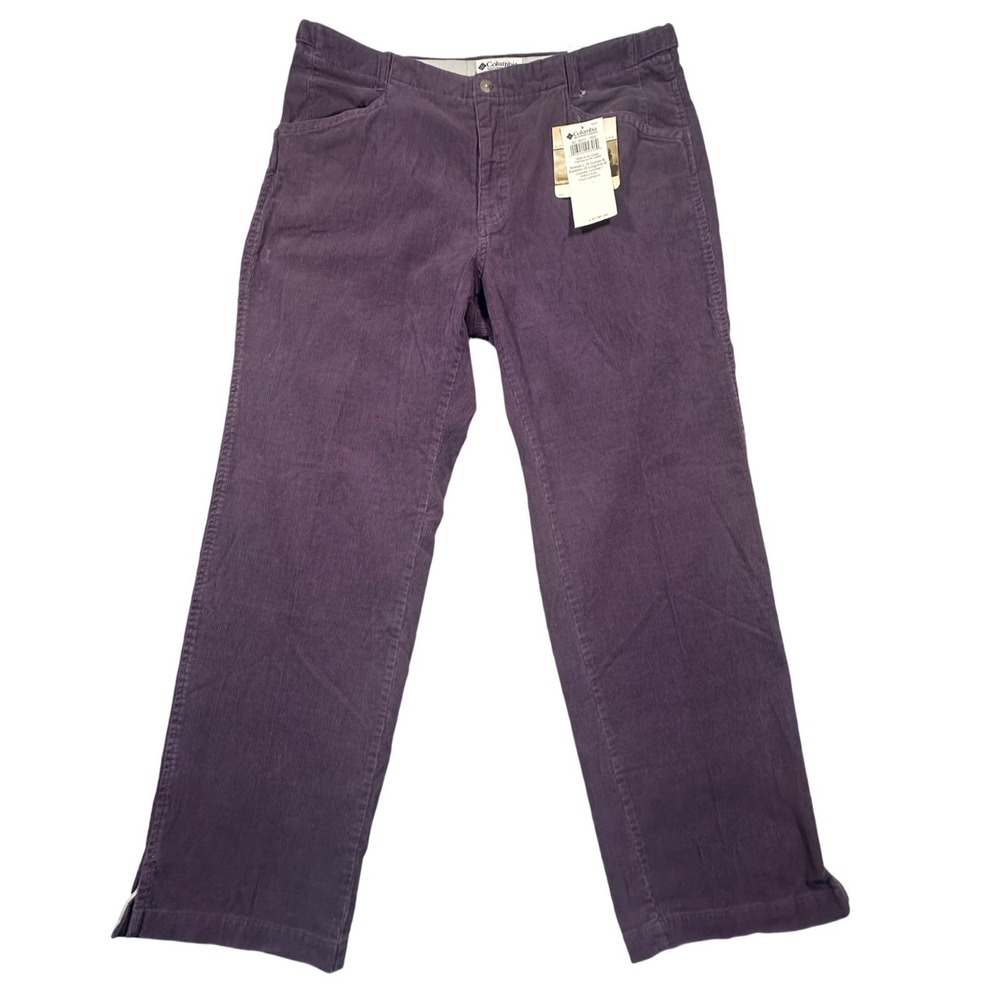 Vintage Y2K Columbia Corduroy Pants Women 16‎ R Purple Straight Leg NWT Gorpcore